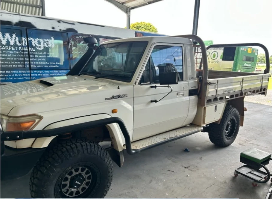 Toyota Landcruiser before insurance smash repair — TKM Smash Repairs, Edmonton QLD